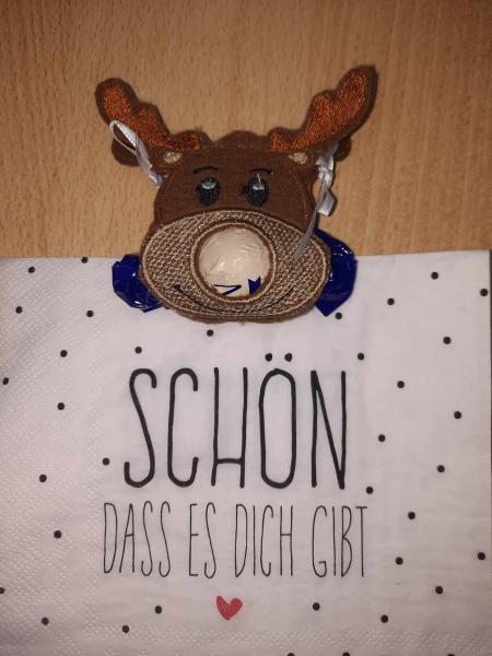 ITH - Stickdatei Lolli- bzw. Schokokugelhülle Rentierkopf